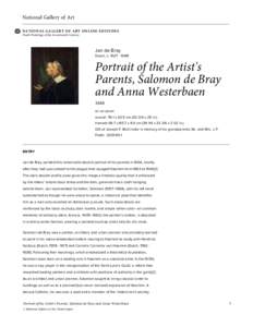 Portrait of the Artist's Parents, Salomon de Bray and Anna Westerbaen