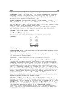 Natural resources / Halide minerals / Chlorargyrite / Acanthite / Argentite / Chemistry / Sulfide minerals / Crystallography