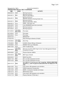 Page 1 of 4 Radiogram No. 1967u Form 24 for[removed]PREPARATION FOR EVA. TEST TV DOWNLINK TIME