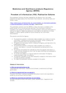 Freedom of Information Publication Scheme