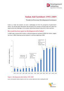 Sudan Aid Factsheet[removed]Trends in Overseas Development Assistance Sudan is a major aid recipient, but also a challenging one from the perspective of government