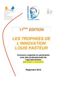 Trophées de l’innovation Louis Pasteur ENILBIO BPPoligny Cedex Tél