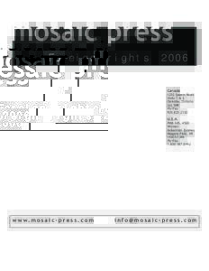 mosaic press Foreign rights  2006