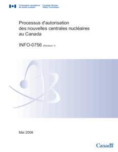 Processus d’autorisation des nouvelles centrales nucléaires au Canada