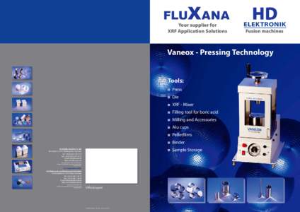 Your supplier for XRF Application Solutions ELEKTRONIK Fusion machines