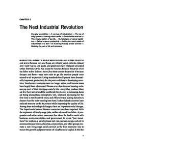 p001-169 r4ah:49 PM Page 1  CHAPTER 1 The Next Industrial Revolution Emerging possibilities — A new type of industrialism — The loss of