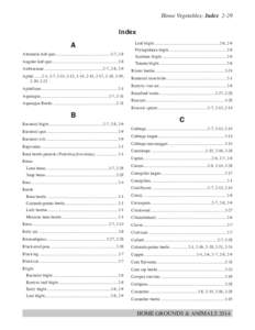 Home Vegetables: Index[removed]Index A Alternaria leaf spot...................................................... 2-7, 2-8