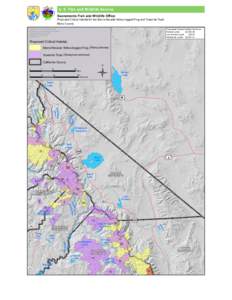 U. S. Fish and Wildllife Service  Sacramento Fish and Wildlife Office Proposed Critical Habitat for the Sierra Nevada Yellow-legged Frog and Yosemite Toad Mono County