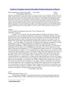 Southern Campaign American Revolution Pension Statements & Rosters Pension application of John Jones W299 Susan Jones Transcribed by Will Graves  f25VA