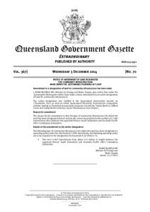 [439]  Queensland Government Gazette Extraordinary PUBLISHED BY AUTHORITY Vol. 367]