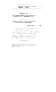 LAWS OF ANTIGUA AND BARBUDA  Caribbean Free Trade Association (Ratification of Agreements)  (CAP. 73