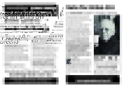 Stonebridge green news  Vote for Brian Orr By-election 13 September 2007