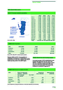 Sector Profiles  5.6: South-West sector 5.6.1: Forecast resident population 0 to 4 5 to 9