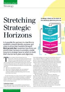 Business school  Strategy Stretching Strategic