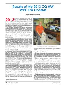 Results of the 2013 CQ WW WPX CW Contest BY TERRY ZIVNEY,* N4TZ marked the thirty-fifth running of the CQ WPX CW contest. The thirty-fifth anniversary is often commemorated with coral. Of
