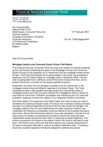 Microsoft Word - Response to EU mortgage issues[removed]doc