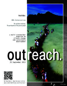 inside: MDGs - the time to act is now The real data revolution: The participation of the poorest people  a multi-stakeholder