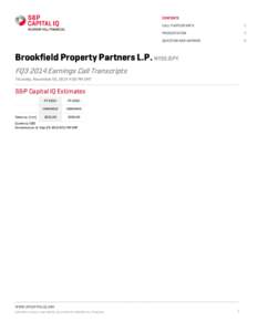 S&P/TSX Composite Index / Brookfield Asset Management / S&P/TSX 60 Index / General Growth Properties / Private equity secondary market / Private equity / Citigroup / Financial economics / Finance / Economics