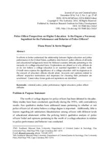 Journal of Law and Criminal Justice December 2014, Vol. 2, No. 2, ppISSN: Print), Online) Copyright © The Author(sAll Rights Reserved. Published by American Research Institute for Po