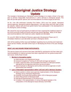 Aboriginal Justice Strategy