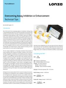 Pharma&Biotech  Overcoming Assay Inhibition or Enhancement