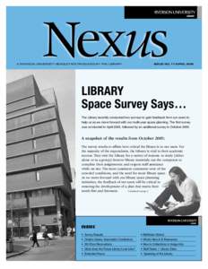 Nexus � A RYERSON UNIVERSITY NEWSLETTER PRODUCED BY THE LIBRARY  ISSUE NO. 17/APRIL 2006