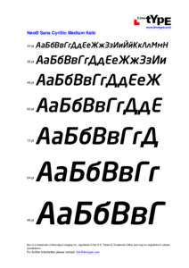 ACDE  www.linotype.com Neo® Sans Cyrillic Medium Italic 24 pt