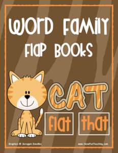 Word Family Flap Books flat that Graphics @ Scrappin Doodles