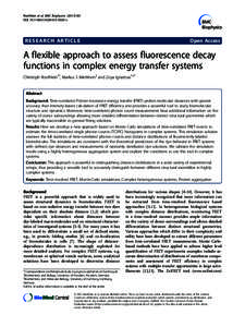 A flexible approach to assess fluorescence decay functions in complex energy transfer systems