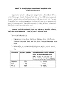Microsoft Word - Report on Pesticide Residue Delhi