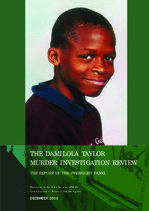 The Damilola Taylor Murder Investigation Review