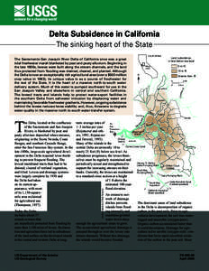 Delta Subsidence in California  The sinking heart of the State CALIFORNIA