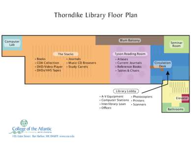Thorndike Library Floor Plan  Blum Balcony Computer Lab