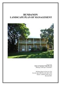 Microsoft Word - Bundanon Landscape Plan of Management Revision August 2010.doc