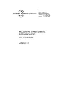 Microsoft Word - DTR - Final Decision - Melbourne Water Special Drainage Waterways Prices[removed][removed]DOCX