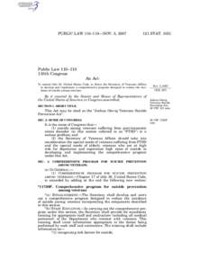 PUBLIC LAW 110–110—NOV. 5, [removed]STAT[removed]Public Law 110–110 110th Congress