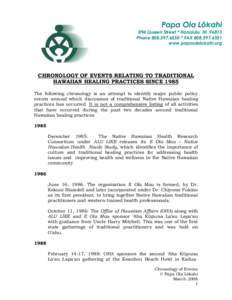Microsoft Word - POL TRADITIONAL HEALING Chronology of Events May-2008.doc