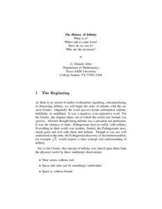 Calculus / Philosophy of mathematics / Theology / Irrational number / Number / Series / Mathematical analysis / Georg Cantor / Fourier series / Mathematics / Infinity / Abstraction