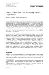 United States / Daniel Webster Hering / Physical Review / Henry Draper / John William Draper / Robert S. Mulliken / Polytechnic Institute of New York University / John Sexton / New York University / Academia / Education in the United States