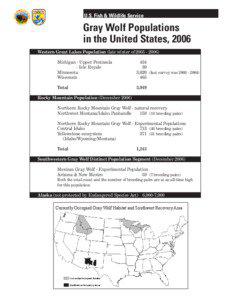 U.S. Fish & Wildlife Service  Gray Wolf Populations