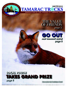 WINTER[removed]TAMARAC TR CKS NEWSLETTER OF THE FRIENDS OF TAMARAC NWR  THE VALUE