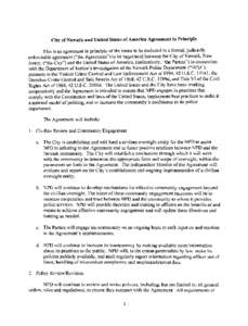 Newark Police Department - Agreement in Principle - July 22, 2014
