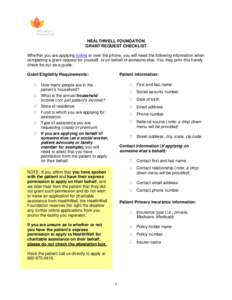 Microsoft Word - HWF GrantReq.Checklist[removed]FINALOUT.doc