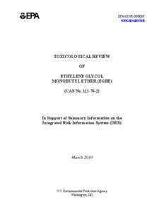 EPA/635/R-08/006F www.epa.gov/iris TOXICOLOGICAL REVIEW OF ETHYLENE GLYCOL