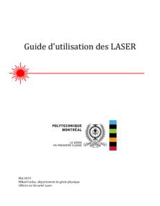 Microsoft Word - Guige de sécurité Laser École Polytechnique de Montréal.docx