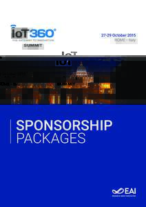 27-29 October 2015 ROME - Italy SUMMIT SPONSORSHIP PACKAGES