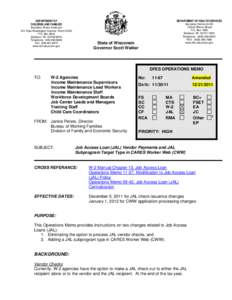 11-67 Job Access Loan (JAL) Vendor Payments and JAL Subprogram Target Type in CARES Worker Web (CWW)