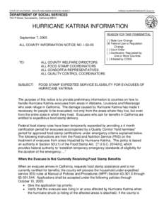 STATE OF CALIFORNIA - HEALTH AND HUMAN SERVICES AGENCY  ARNOLD SCHWARZENEGGER, Governor DEPARTMENT OF SOCIAL SERVICES 744 P Street, Sacramento, California 95814