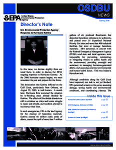 Federal Emergency Management Agency / Hurricane Katrina / Government / Environment / United States Environmental Protection Agency / Marcus Peacock / Superfund