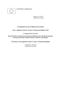 EUROPEAN COMMISSION  Brussels, [removed]SWD[removed]final  COMMISSION STAFF WORKING DOCUMENT